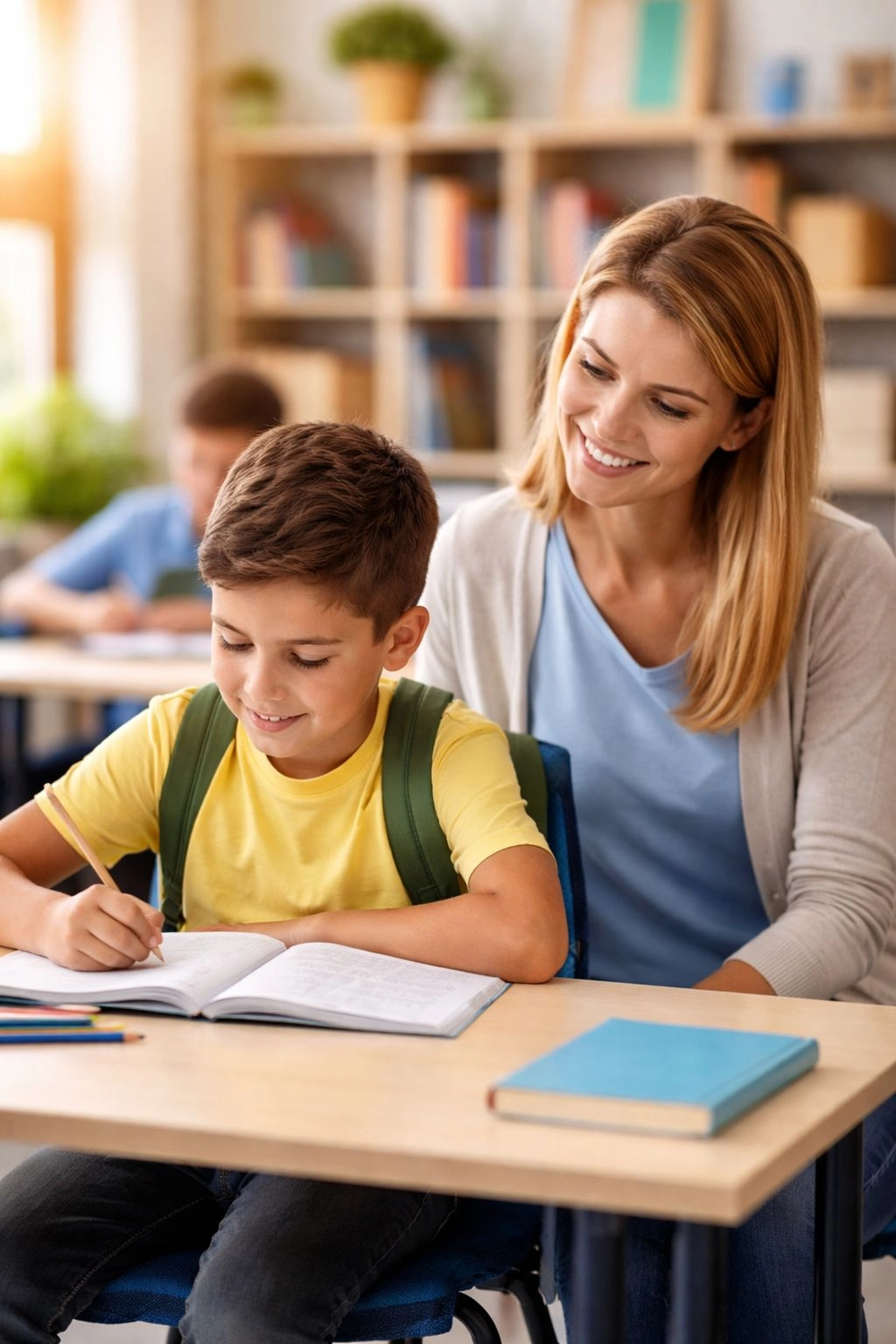 Älterer älterer Demenzpatient (alternder alter Erwachsener) im Pflege- und Hospizheim hält die Hand eines geriatrischen Arztes und genießt eine glückliche medizinische Versorgung durch einen Krankenhauspfleger